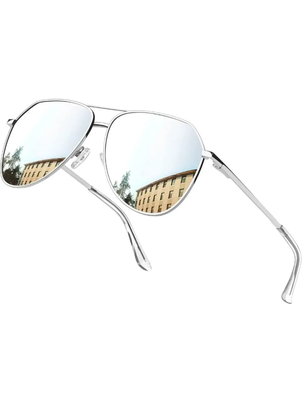 Polarized Metal Aviation Sunglasses for Men & Women | Classic UV400 Rectangle